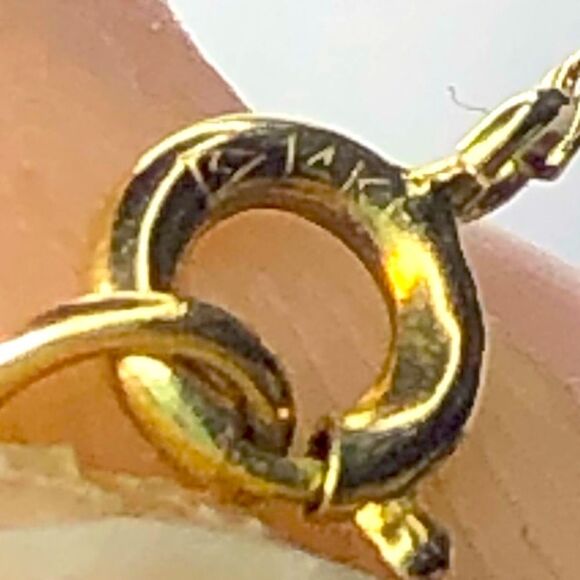 Sapphire and Diamond Vermeil Pendant & 14kt Yellow Gold Spring Clasp Necklace - Picture 9 of 16